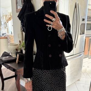 Elegant Black Double-Breasted Women's Jacket